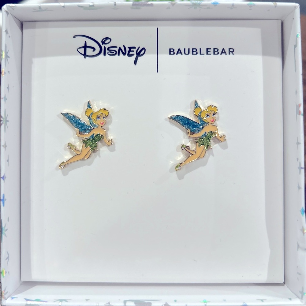 NWT Baublebar Disney Tinkerbell Stud Earrings